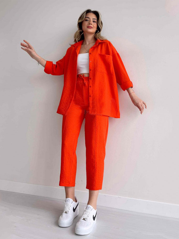 Conjunto de dos piezas de lino Carla™
