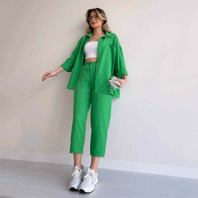 Conjunto de dos piezas de lino Carla™