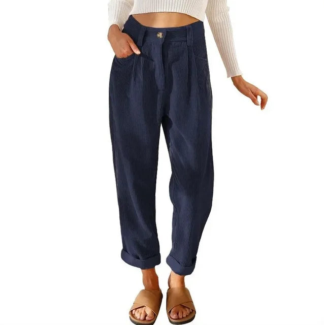 Clara™ | Pantalones de pana retro de cintura alta