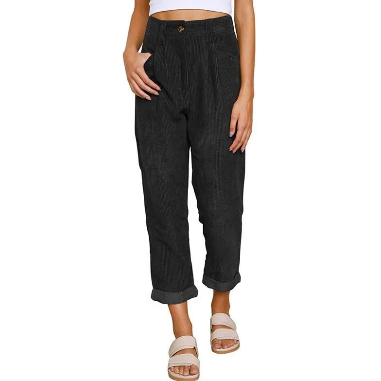 Clara™ | Pantalones de pana retro de cintura alta
