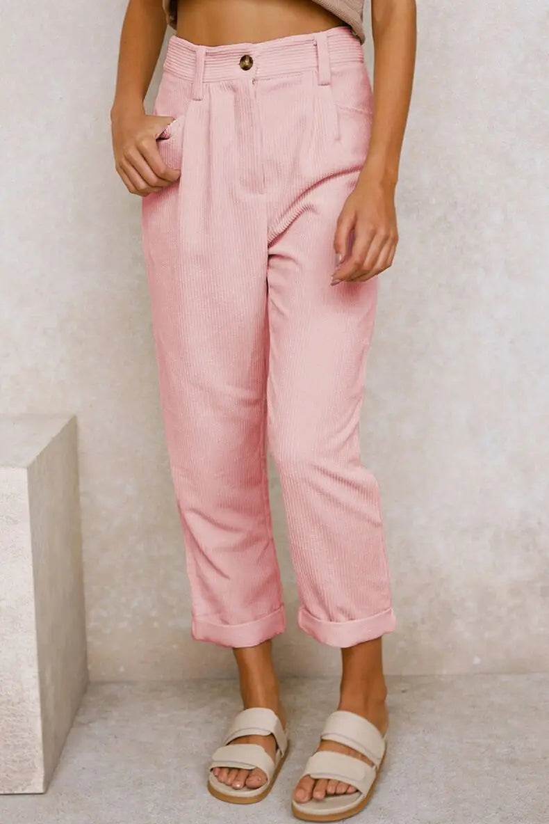 Clara™ | Pantalones de pana retro de cintura alta