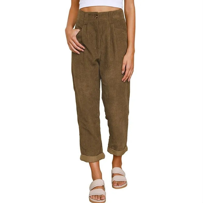 Clara™ | Pantalones de pana retro de cintura alta