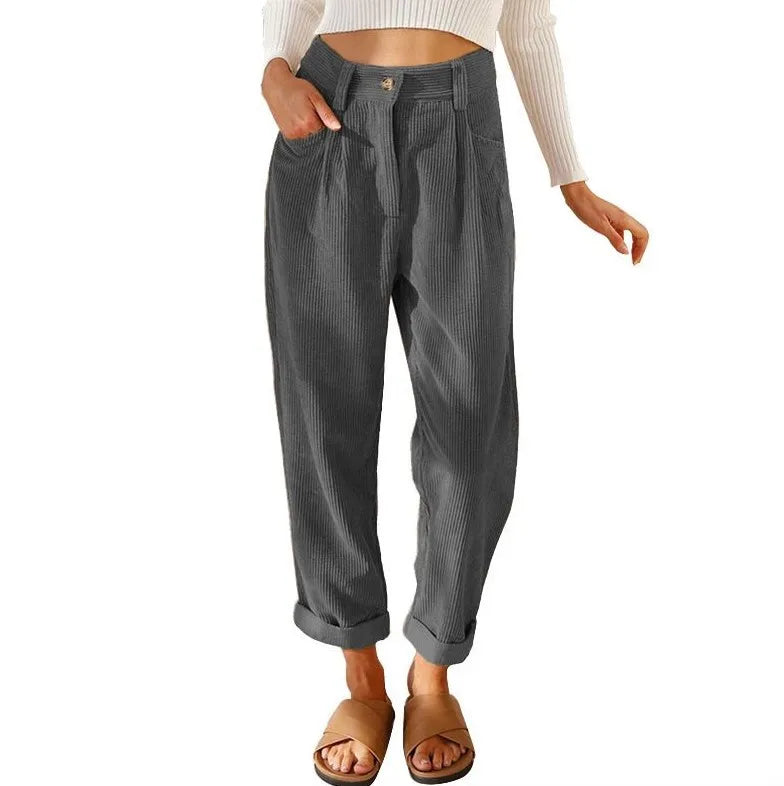 Clara™ | Pantalones de pana retro de cintura alta