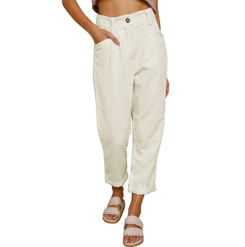 Clara™ | Pantalones de pana retro de cintura alta