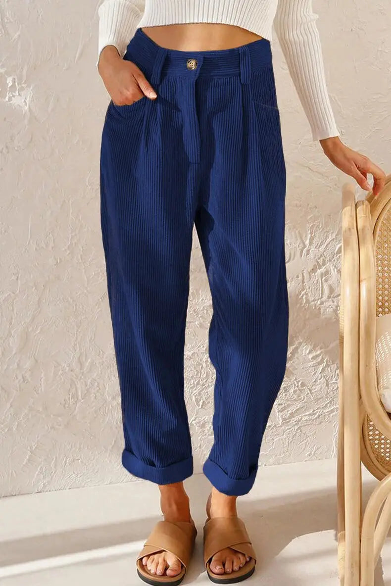 Clara™ | Pantalones de pana retro de cintura alta