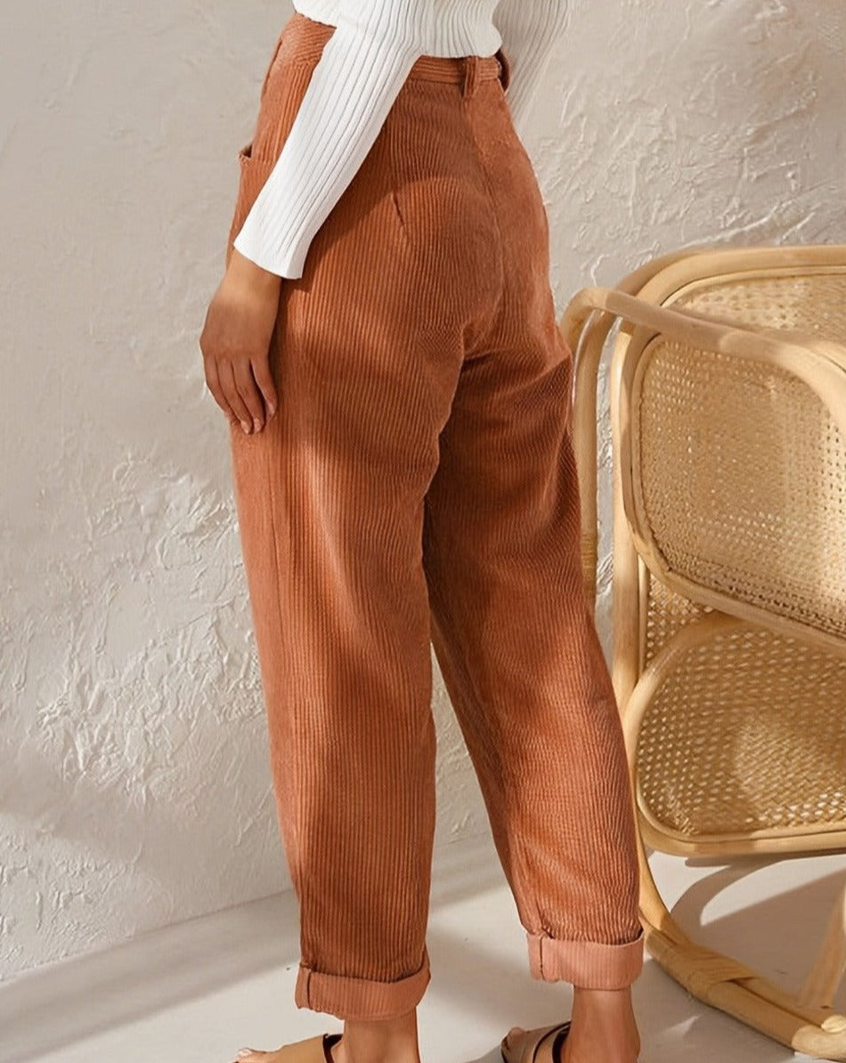 Clara™ | Pantalones de pana retro de cintura alta